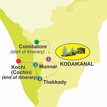 Nature Trek for 9 days itinerary graphic