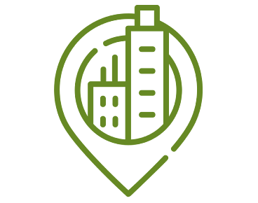 centrally located green