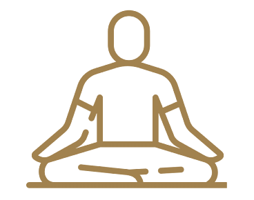 An icon of a person performing yoga