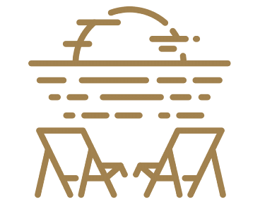 An icon of beach view with two chairs