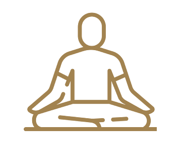 An icon of a person performing yoga