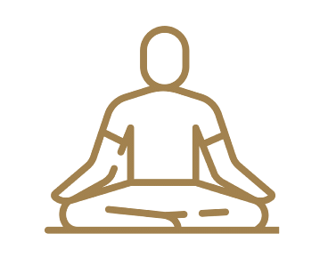 An icon of a person performing yoga