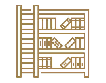 A icon of a bookshelf