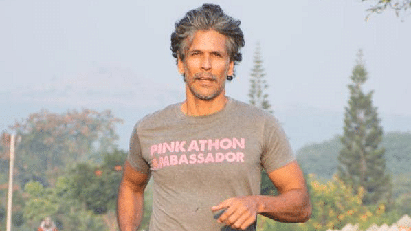 Milind soman running for pinkathon