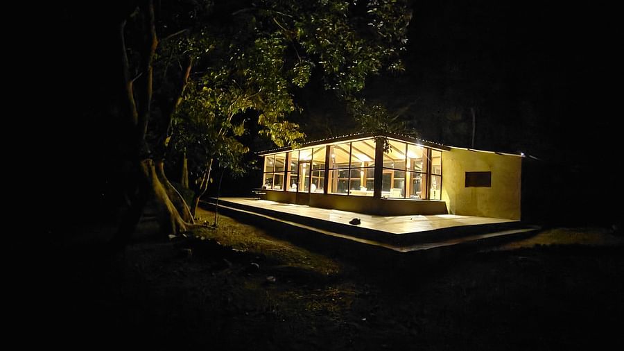 image of the facade of  a restaurant with trees outside - The Jamoon, Corbett