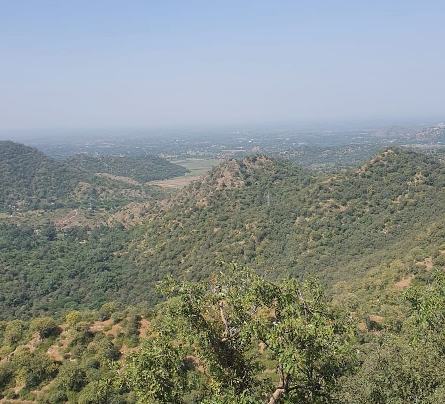 A valley during a clear day