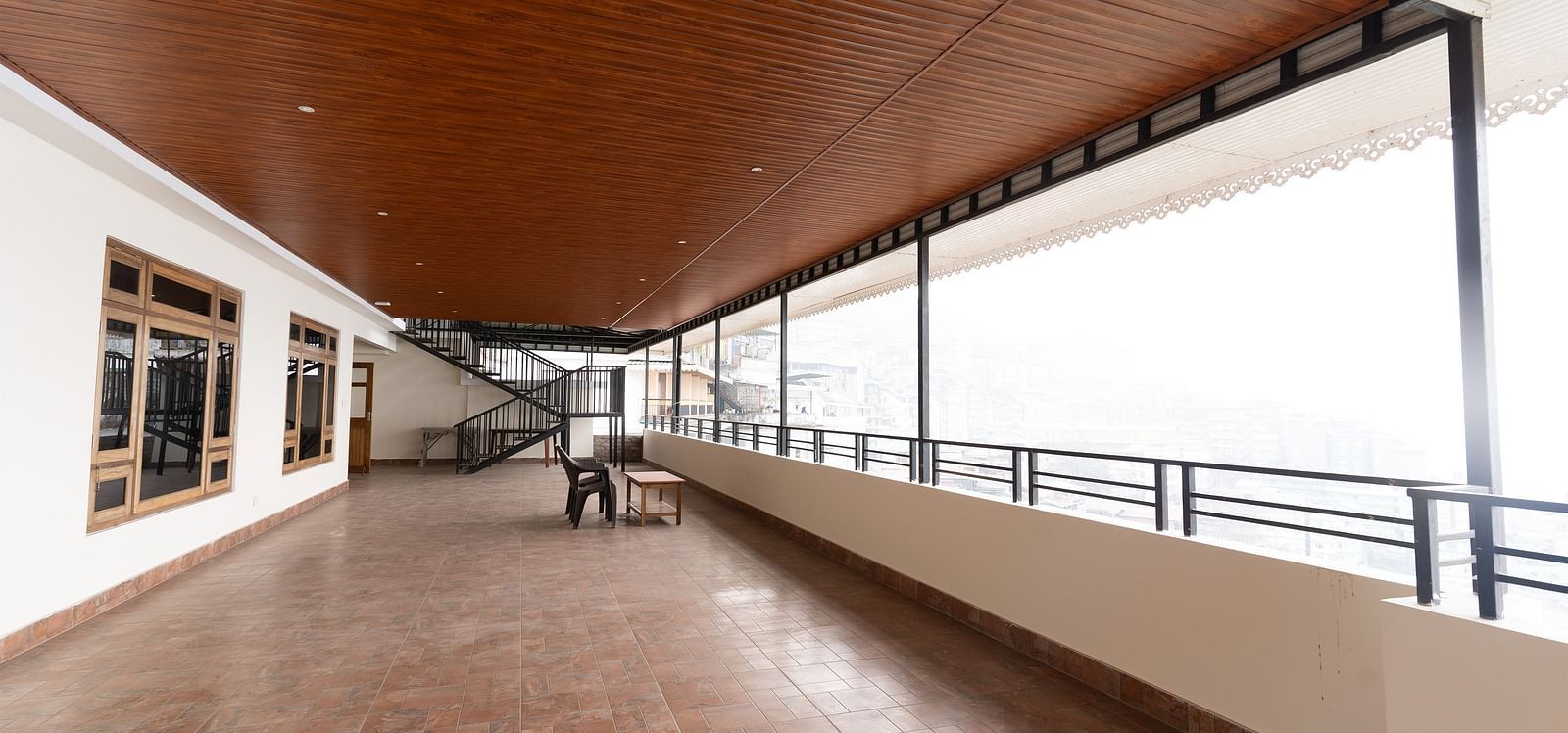 A shot of the balcony of our hotel overlooking the mountains I Avianna Gangtok Prime Hotel & Spa