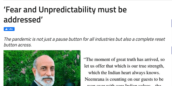 BW HOTELIER neemrana  hotels media 