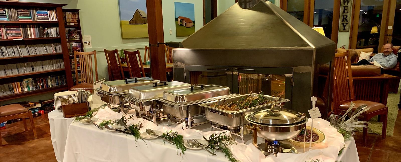 A lavish gourmet buffet, elegantly set for an indulgent dining experience - Brewery Gulch Inn & Spa