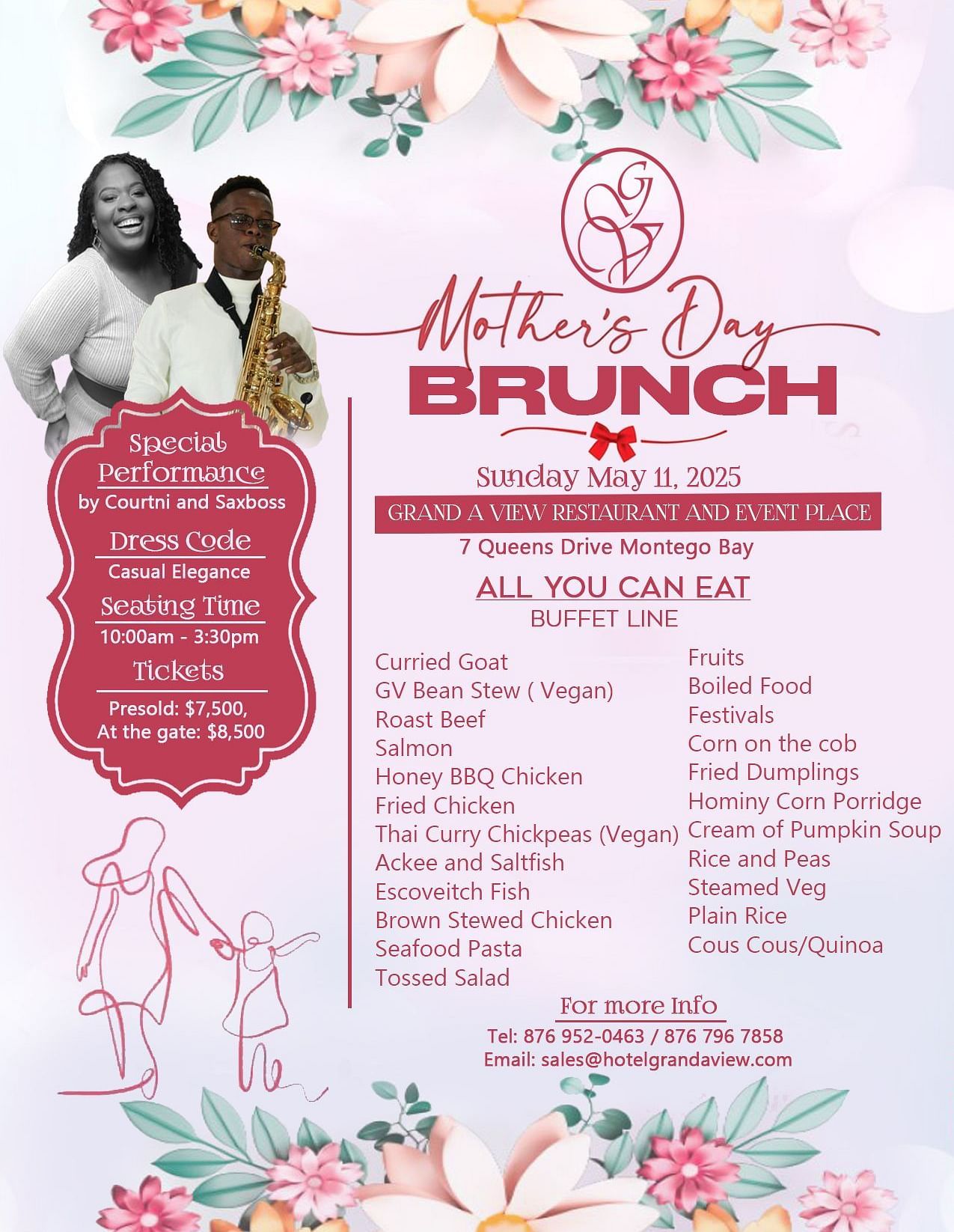 mothers day 2025. Mothers day restaurant. Mothers day Montego Bay. Mothers Day buffet. Mothers Day Dinner, Mothers day brunch. Restaurants Montego Bay