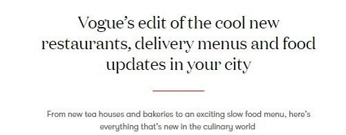 newsletter Vogue - 23rd june 2