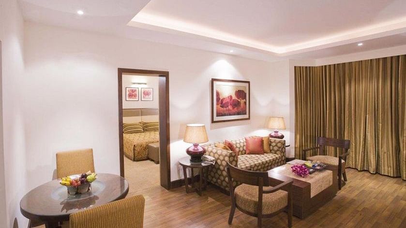 living room of the Superior Suite at The Retreat Hotel and Convention Centre Madh Island Mumbai