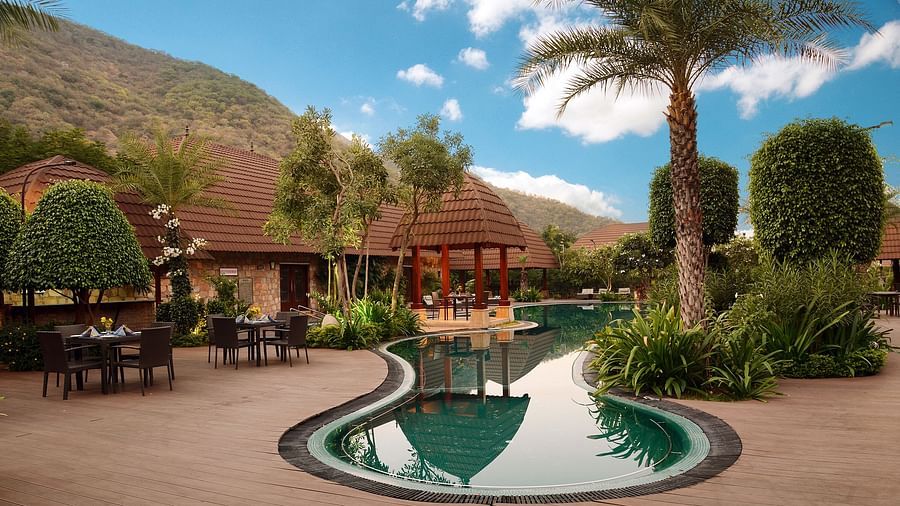 pool and gazebo at Ananta Pushkar 4