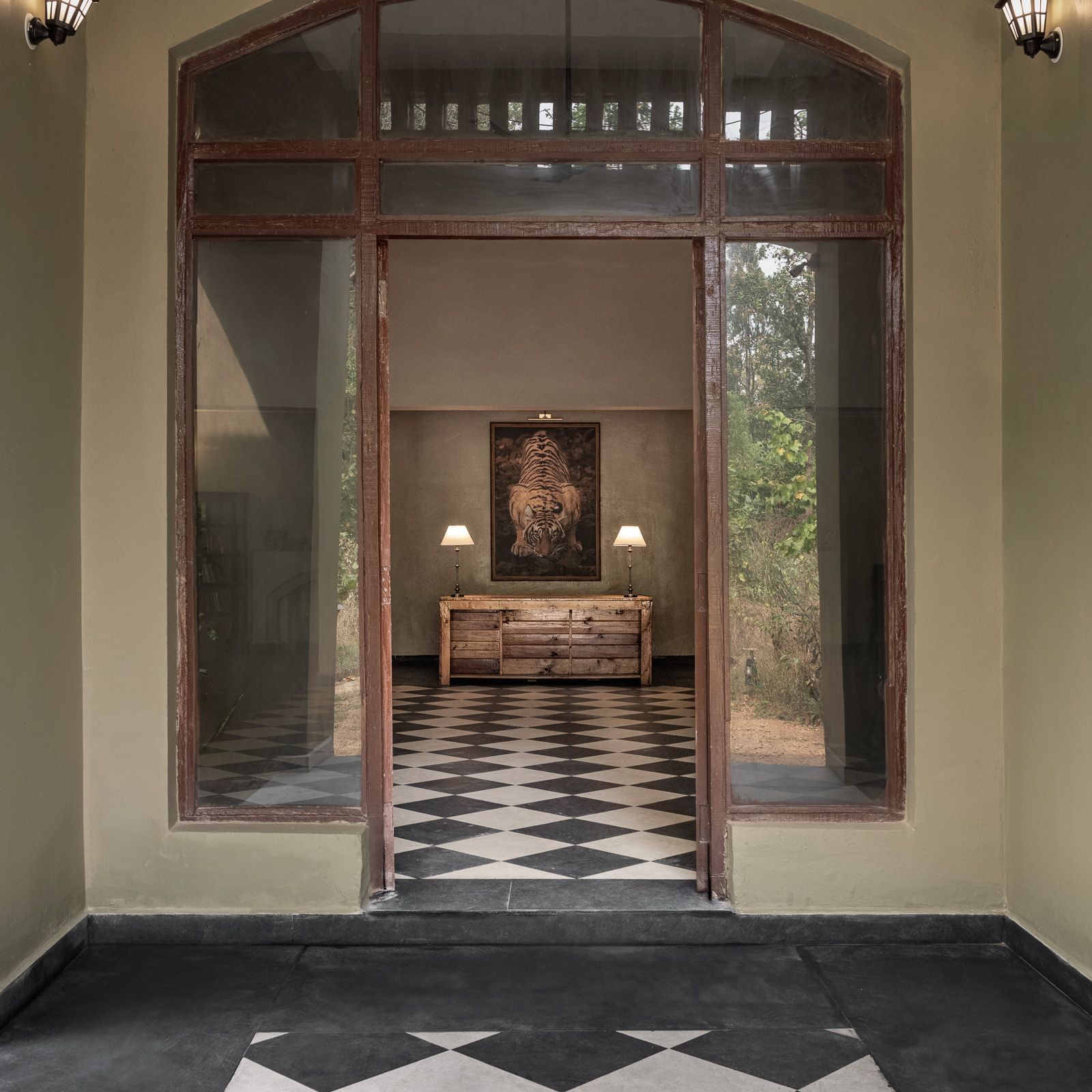 Entrance to the Reception at Saccharum Safari Lodge, Kanha Tiger Reserve 4