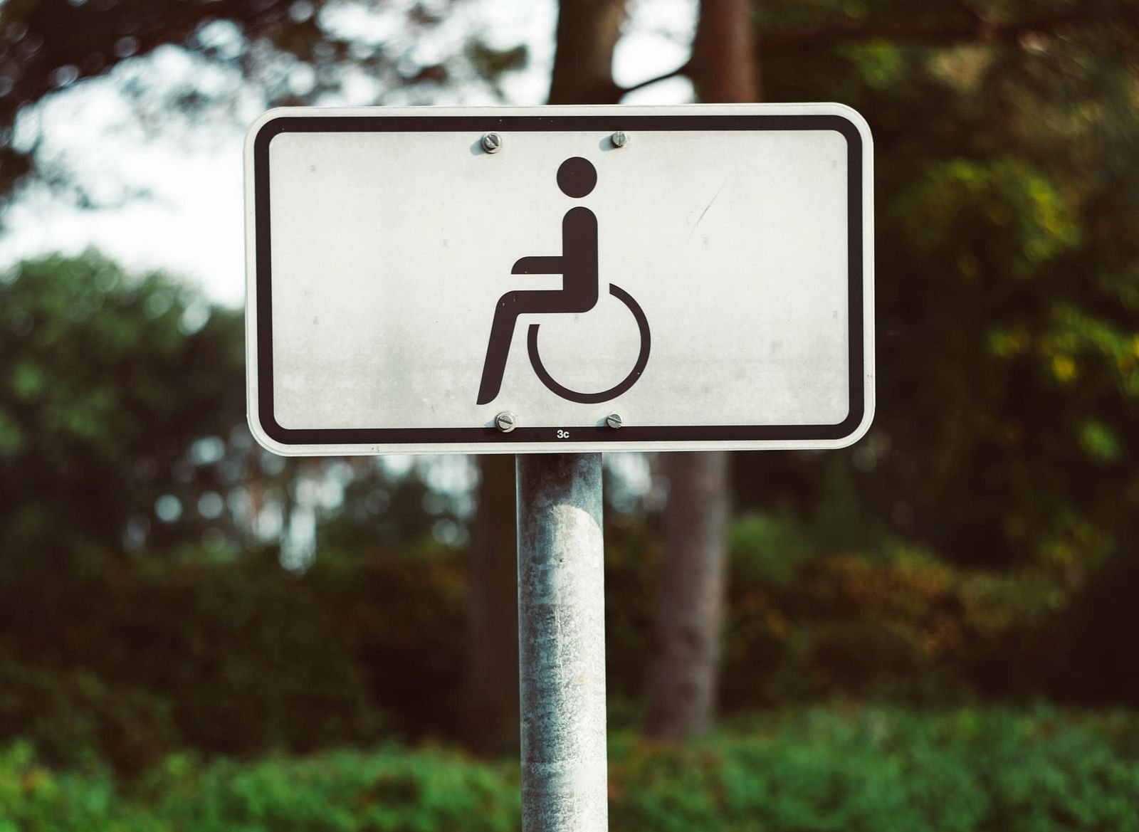 Accessible restroom sign, indicating facilities for guests with disabilities.