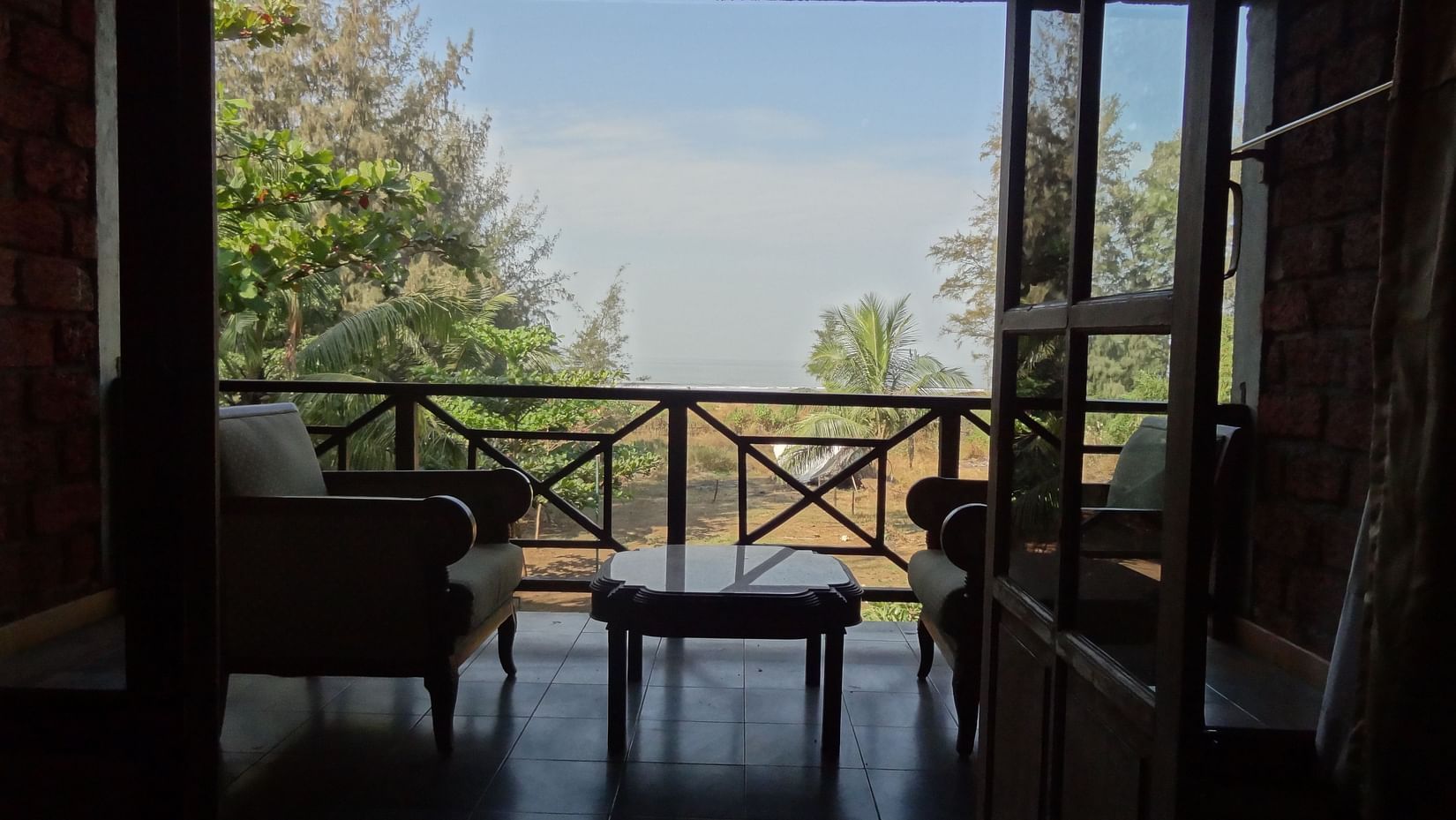 Lotus Beach Resort, Murud Beach, Ratnagiri - Deluxe Sea Facing Rooms Patio at Lotus Beach Resort Murud Beach in Ratnagiri