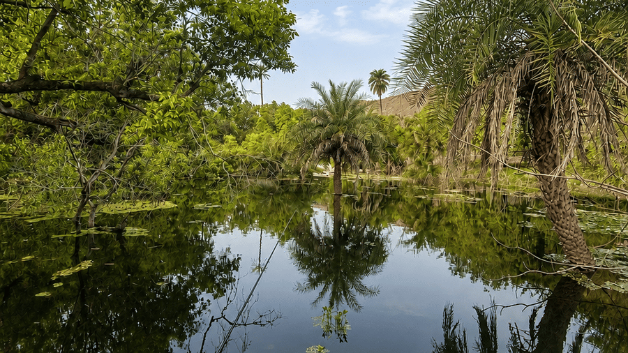 Fishing at the stream-Surya Bagh-Ajabgarh