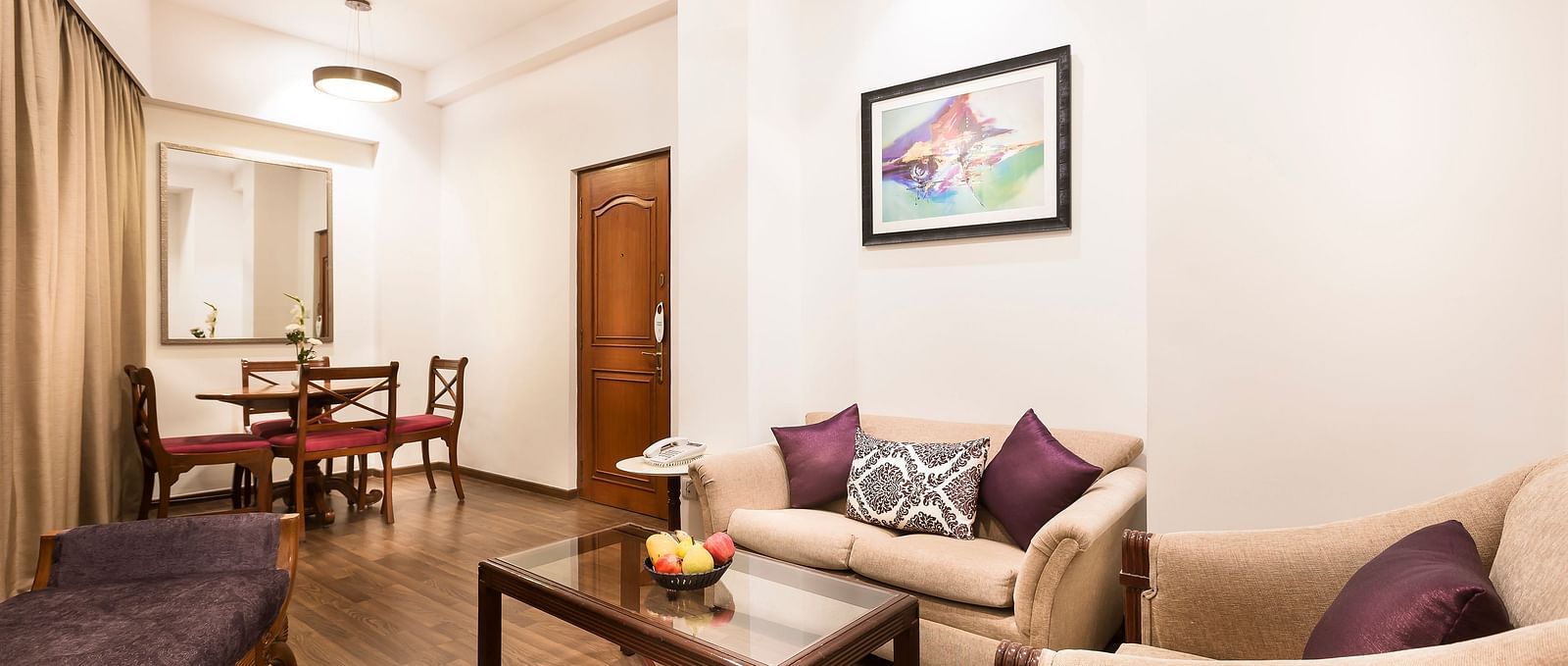 A view of a living room at Regency Kanchipuram By GRT Hotels.