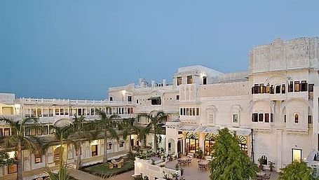 A facade image of Nimaj Palace