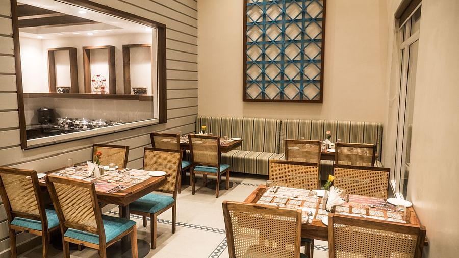 interiors of a restaurant 