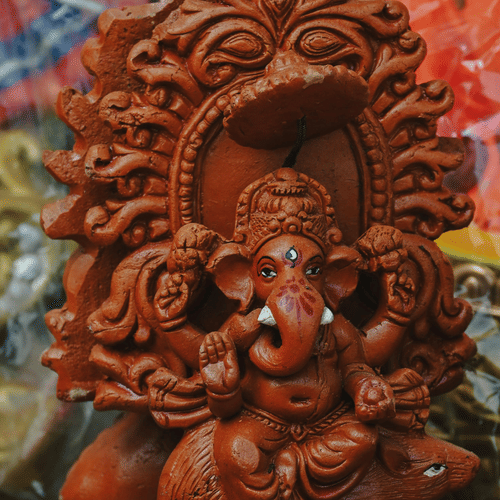 Intricately carved Bankura terracotta artwork reflecting Bengal’s rustic craftsmanship.