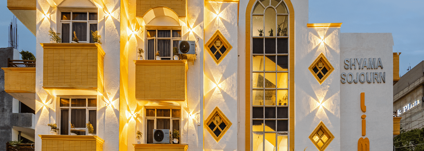 Facade of  Lime Tree Hotels and Banquet Hall Near Huda Metro, Gurgaon