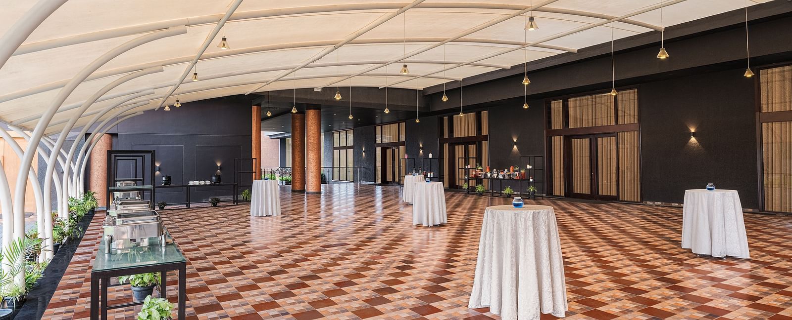 Pre-function area of Grand Ballroom at Essentia Luxury Hotel, Indore