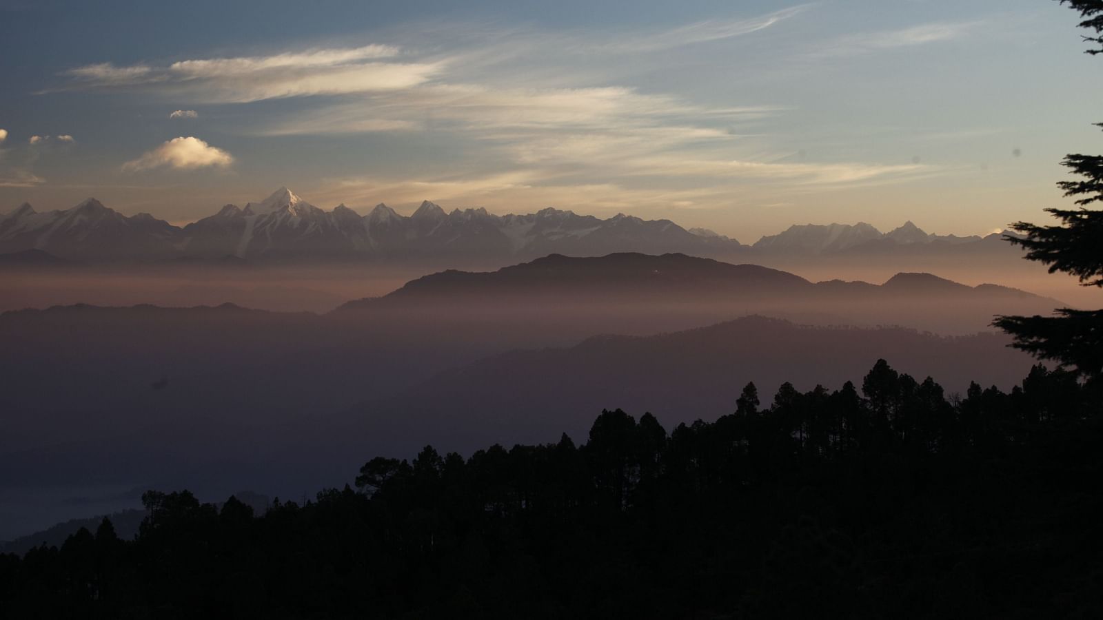Sunset hues over distant mountain ranges - BluSalzz Escapade - Anant Rasa Resort