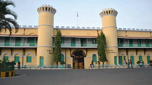 Facade of the Cellular Jail and the road leading up to it