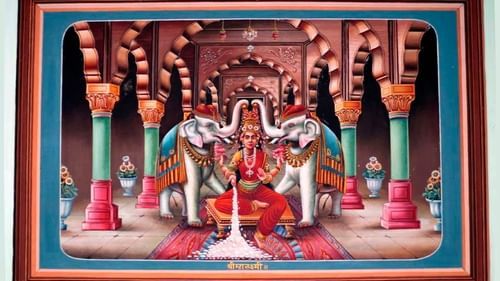 a painting at our hotel in jhunjhunu