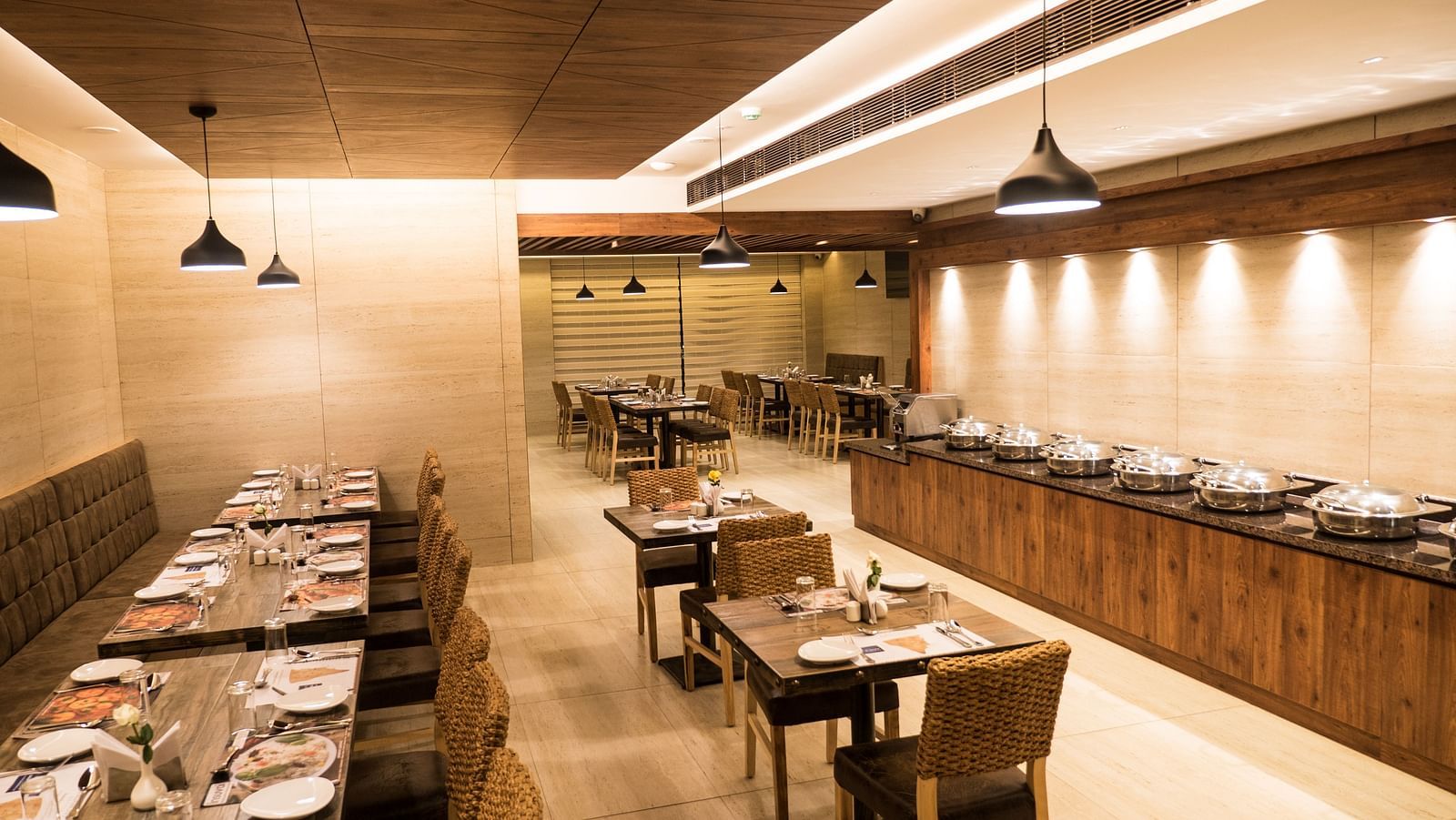 interiors of a restaurant at Cholaa Dynasty, Kumbakonam