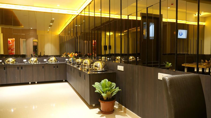 buffet setting at a restaurant of ASR Parklane, Hosur