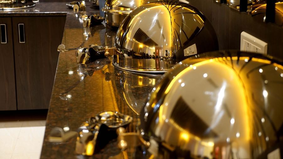 buffet setting at a restaurant of ASR Parklane, Hosur