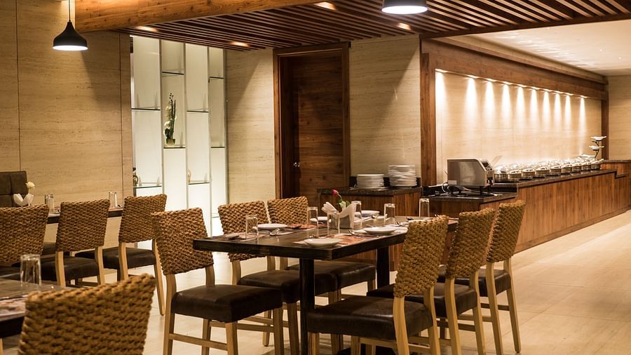interiors of a restaurant at Cholaa Dynasty, Kumbakonam