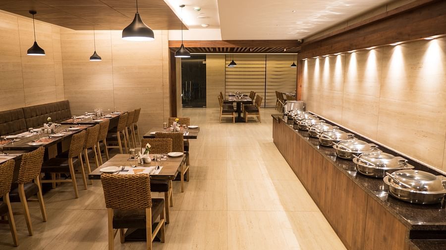 interiors of a restaurant at Cholaa Dynasty, Kumbakonam
