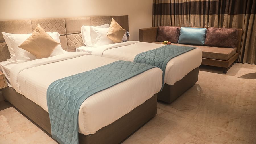 view of  twin beds of Deluxe Twin Room at 
