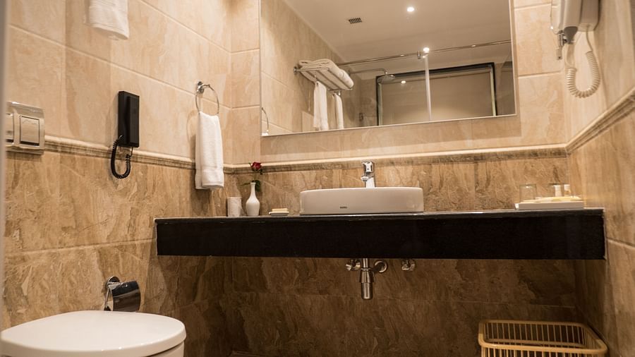 vanity area of a Premium Suite Room of MM Legacy, Kanchipuram