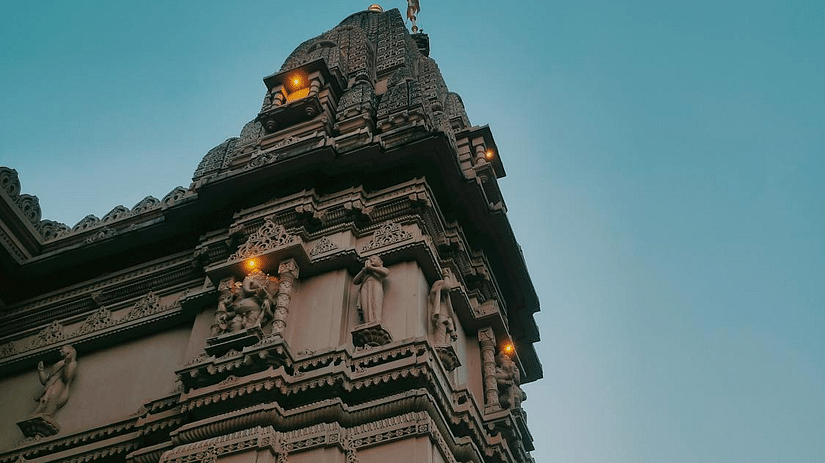 Low angle view of temple with the sky in the background