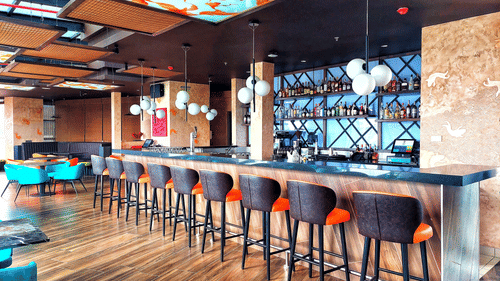 Sitting area at Asiatic Rooftop Bar and Restaurant, restaurant in Kenya