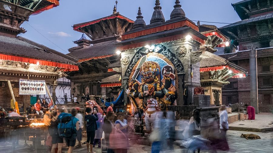 Devotees gathered around a local religious institutions | Kavya Resort and Spa, Nagarkot