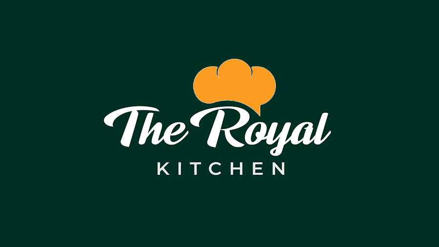 Royal kitchen text on a green background