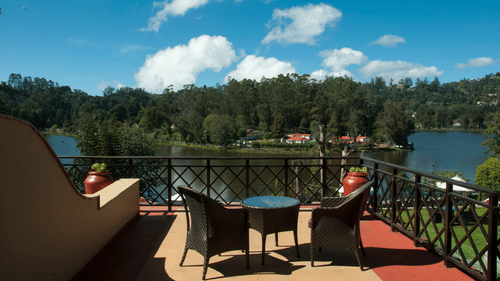 outdoor seating area at at The Carlton Kodaikanal