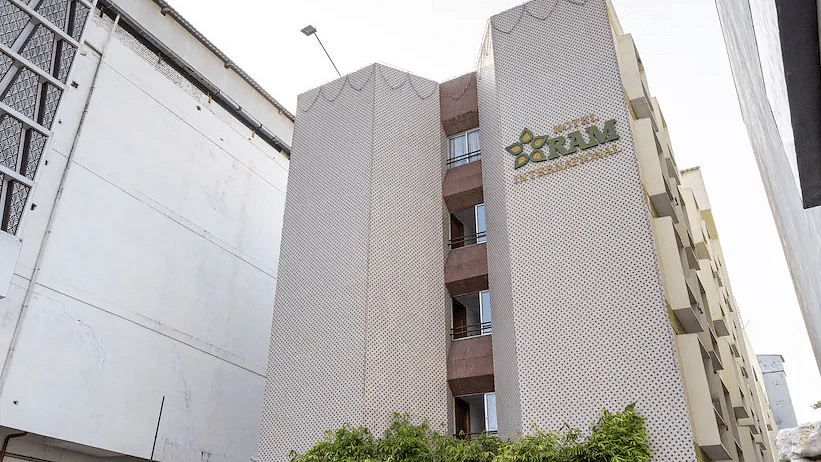 Low angle view of the exterior of the hotel - Hotel Ram International,  Pondicherry