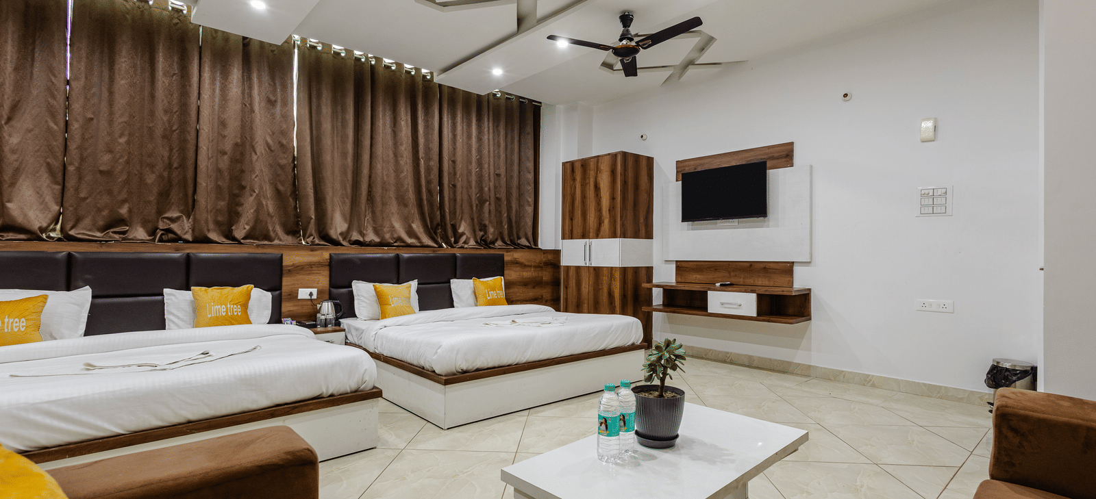 A full view image of the Brij Royal Family Suite at Lime Tree Hotels and Banquet, Vrindavan.