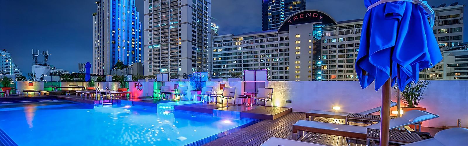 The rooftop swimming pool - Night Hotel Bangkok - Bangkok Hotel Pool Rooftop