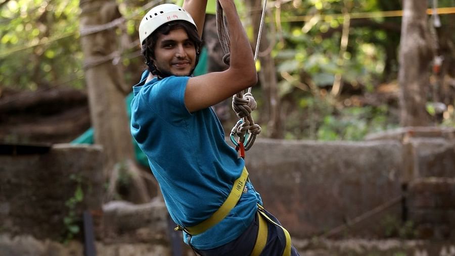 Tarzan Swing - Sajan -Thrilling zip lining experience at Nature Trails Sajan, offering an exhilarating ride through the treetops.