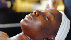a woman lying down for a spa treatment