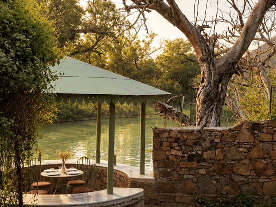 Breakfast by the riverside-Guest Rooms-Surya Bagh - Boutique Hotels in Ajabgarh Rajasthan