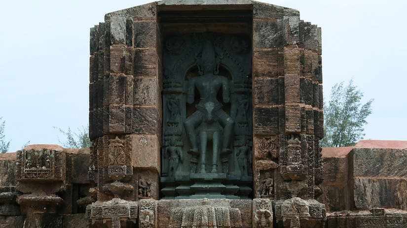 Sculpture of a figure sitting on a horse