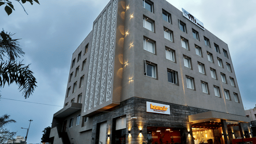 Facade view with white clouds in view - VITS Devbhumi, Dwarka - Good Hotels in Dwarka